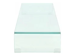 Suporte/aparador de TV de design prático para monitor de 120 cm vidro transparente 2502220