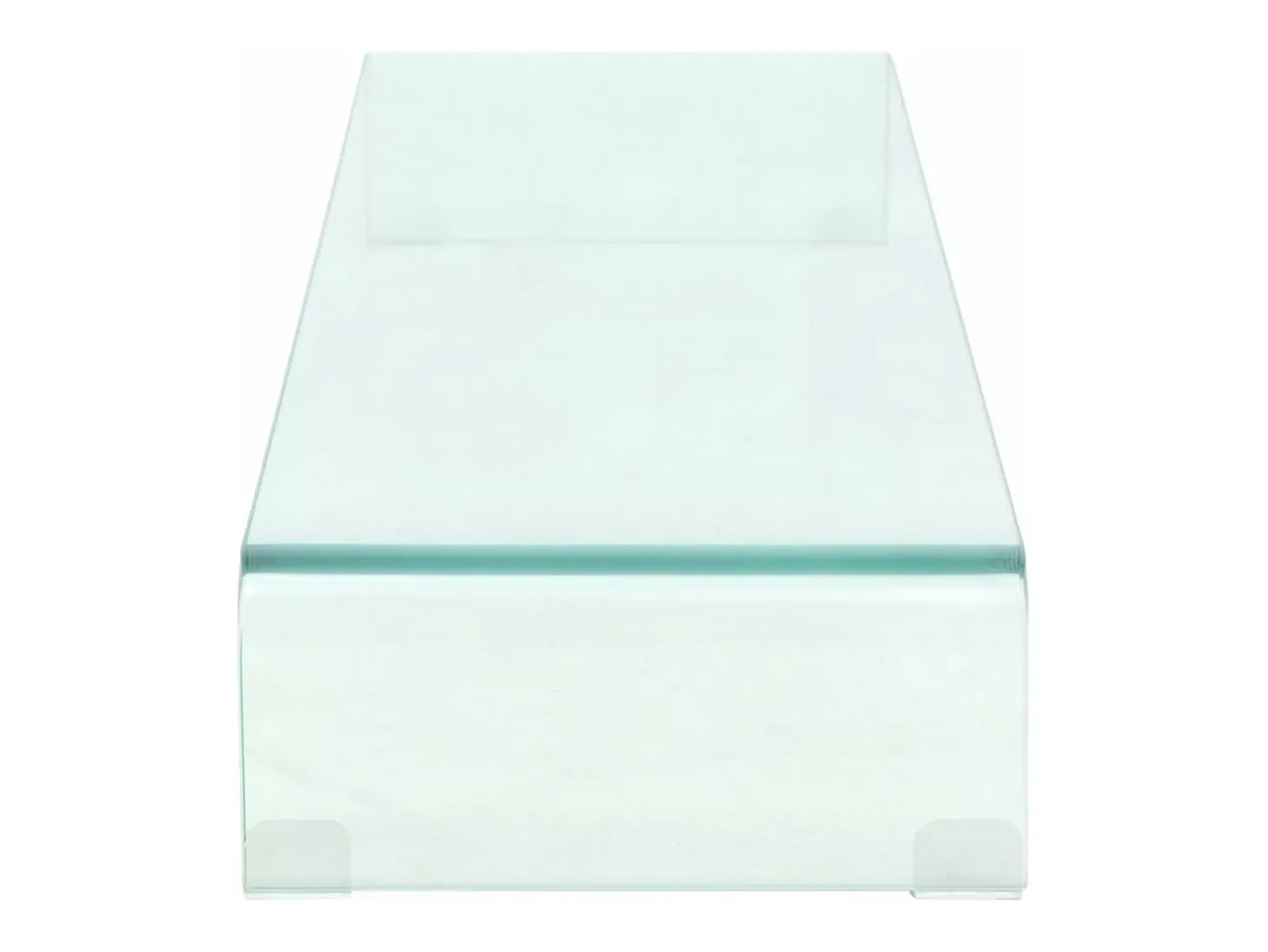 Suporte/aparador de TV de design prático para monitor de 120 cm vidro transparente 2502220