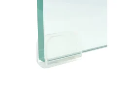 Suporte/aparador de TV de design prático para monitor de 120 cm vidro transparente 2502220