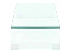 Suporte/aparador de TV prático e de design elegante para monitor de 60 cm vidro transparente 2502256
