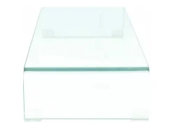 Suporte/aparador de TV prático e de design elegante para monitor de 70 cm vidro transparente 2502255