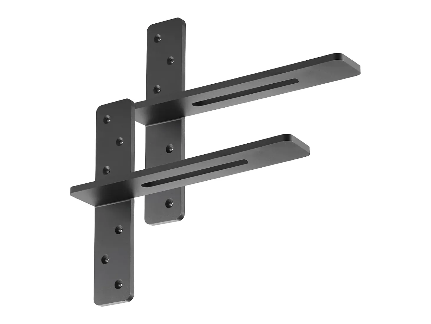 Suportes de Prateleira em T SucceBuy, Conjunto de 2, Capacidade de Carga de 90 kg, Dimensões 35.56x 7.35 x 30.48 cm, Suportes de Prateleira de Aço Duráveis