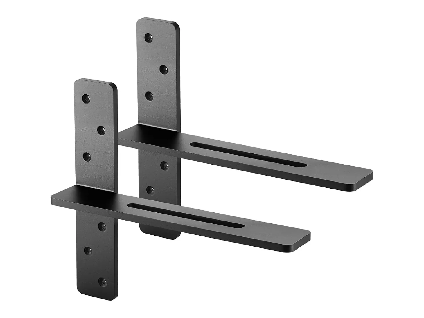 Suportes de Prateleira em T SucceBuy, Conjunto de 2, Capacidade de Carga de 90 kg, Dimensões 35.56x 7.35 x 30.48 cm, Suportes de Prateleira de Aço Duráveis