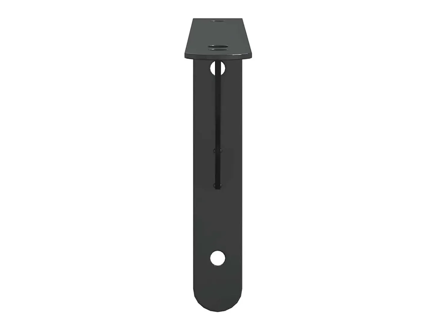 Suportes prateleira 4pcs 23,5x2,5x15,5 cm aço inoxidável preto
