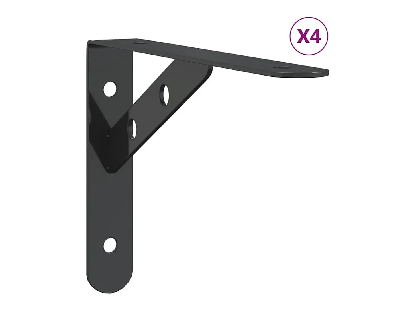 Suportes prateleira 4pcs 20x2,5x14 cm aço inoxidável prateado