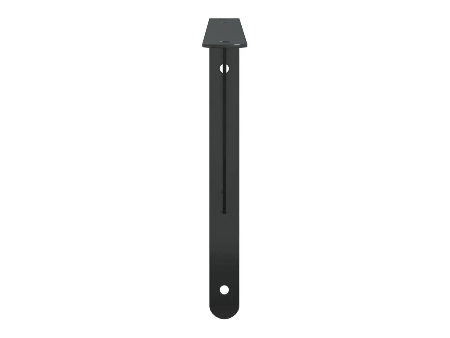 Suportes prateleira 4pcs 40x2,5x25 cm aço inoxidável preto PT251453