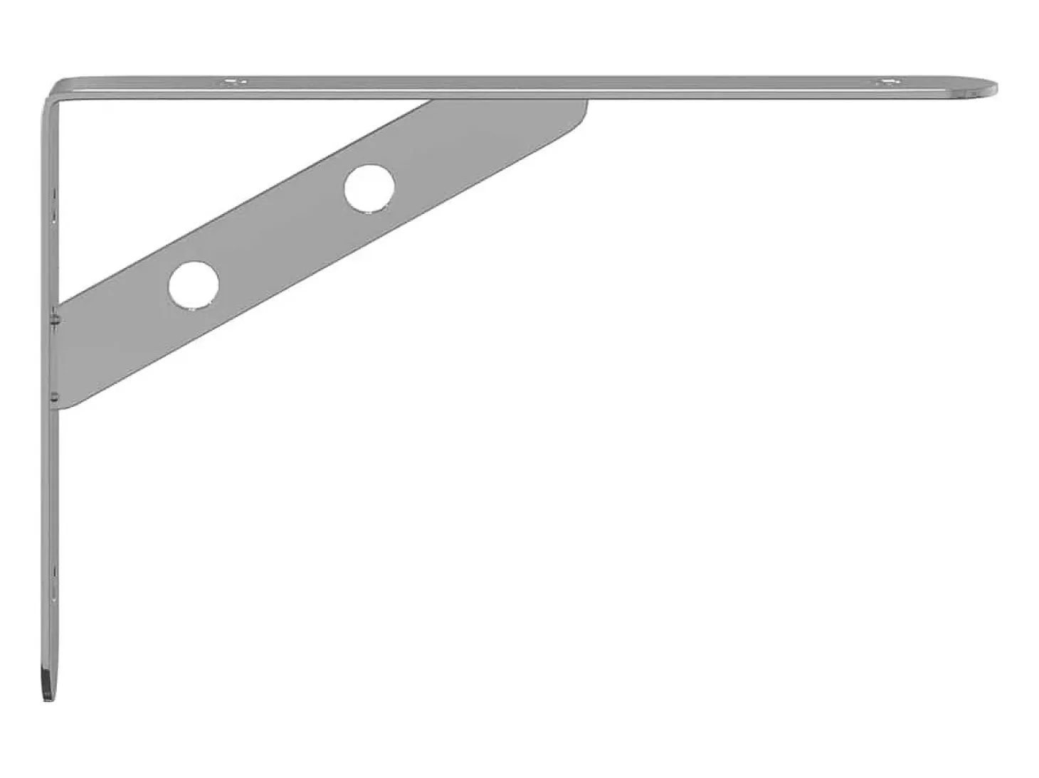 Suportes prateleira 4pcs 20x2,5x14 cm aço inoxidável prateado