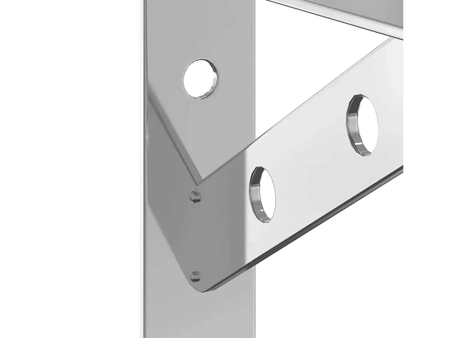 Suportes prateleira 4pcs 20x2,5x14 cm aço inoxidável prateado