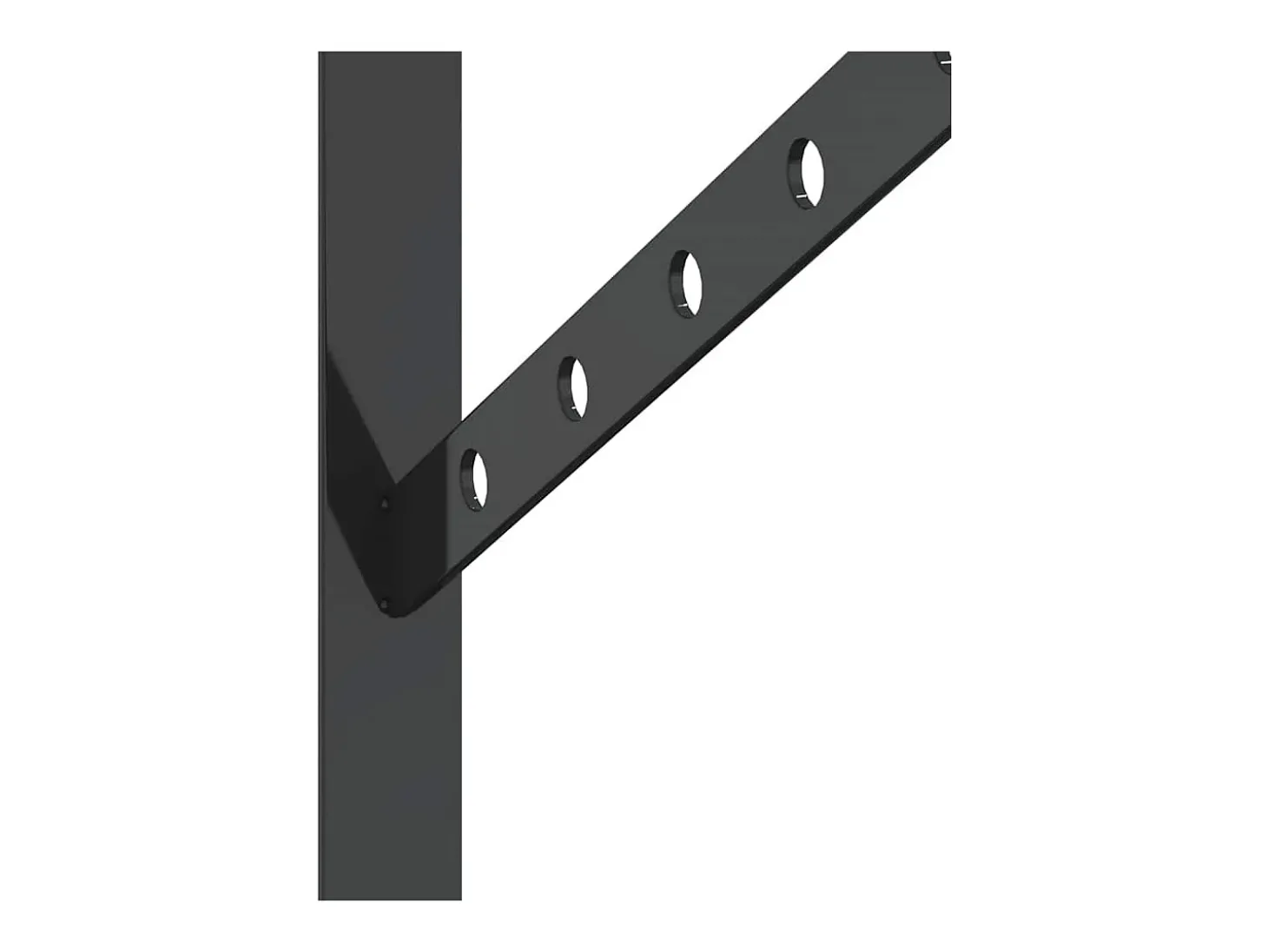 Suportes prateleira 4pcs 30x2,5x15,5 cm aço inoxidável preto