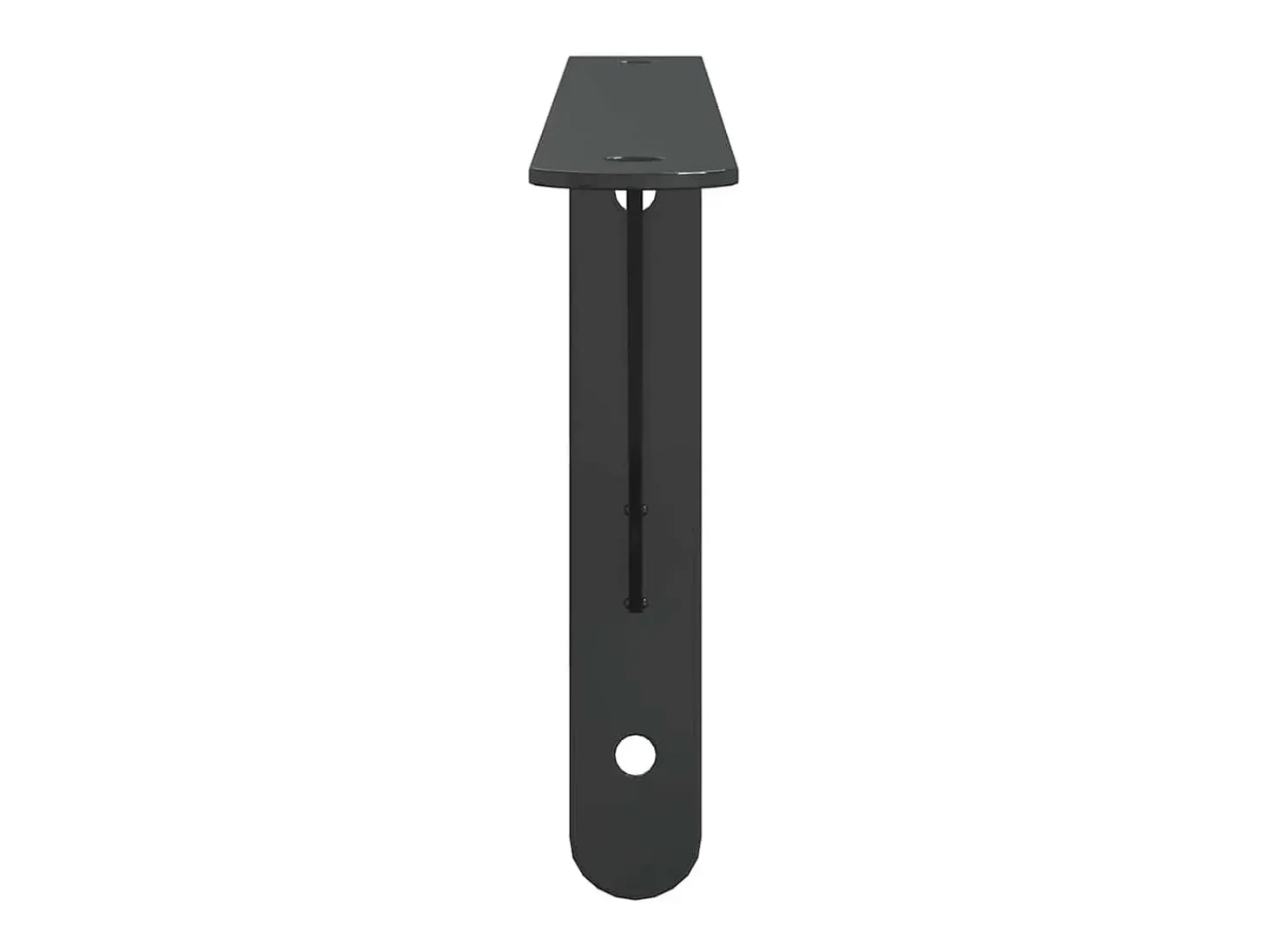Suportes prateleira 4pcs 30x2,5x15,5 cm aço inoxidável preto