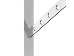 Suportes prateleira 4pcs 23,5x2,5x15,5 cm aço inoxidável prata