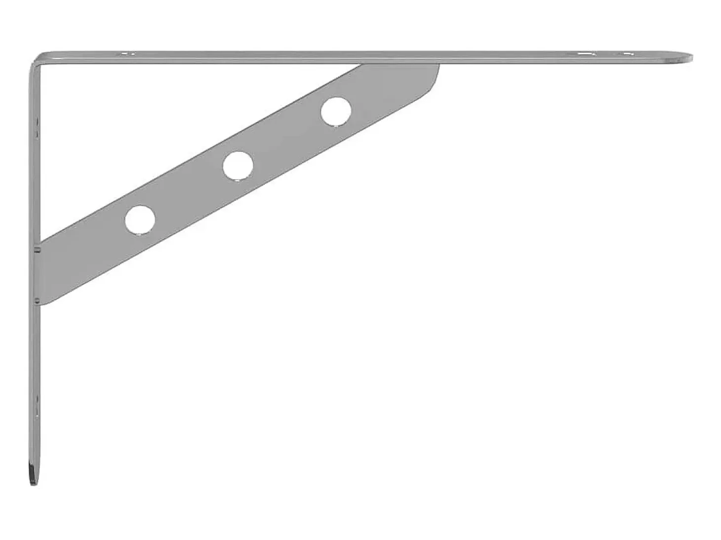 Suportes prateleira 4pcs 23,5x2,5x15,5 cm aço inoxidável prata
