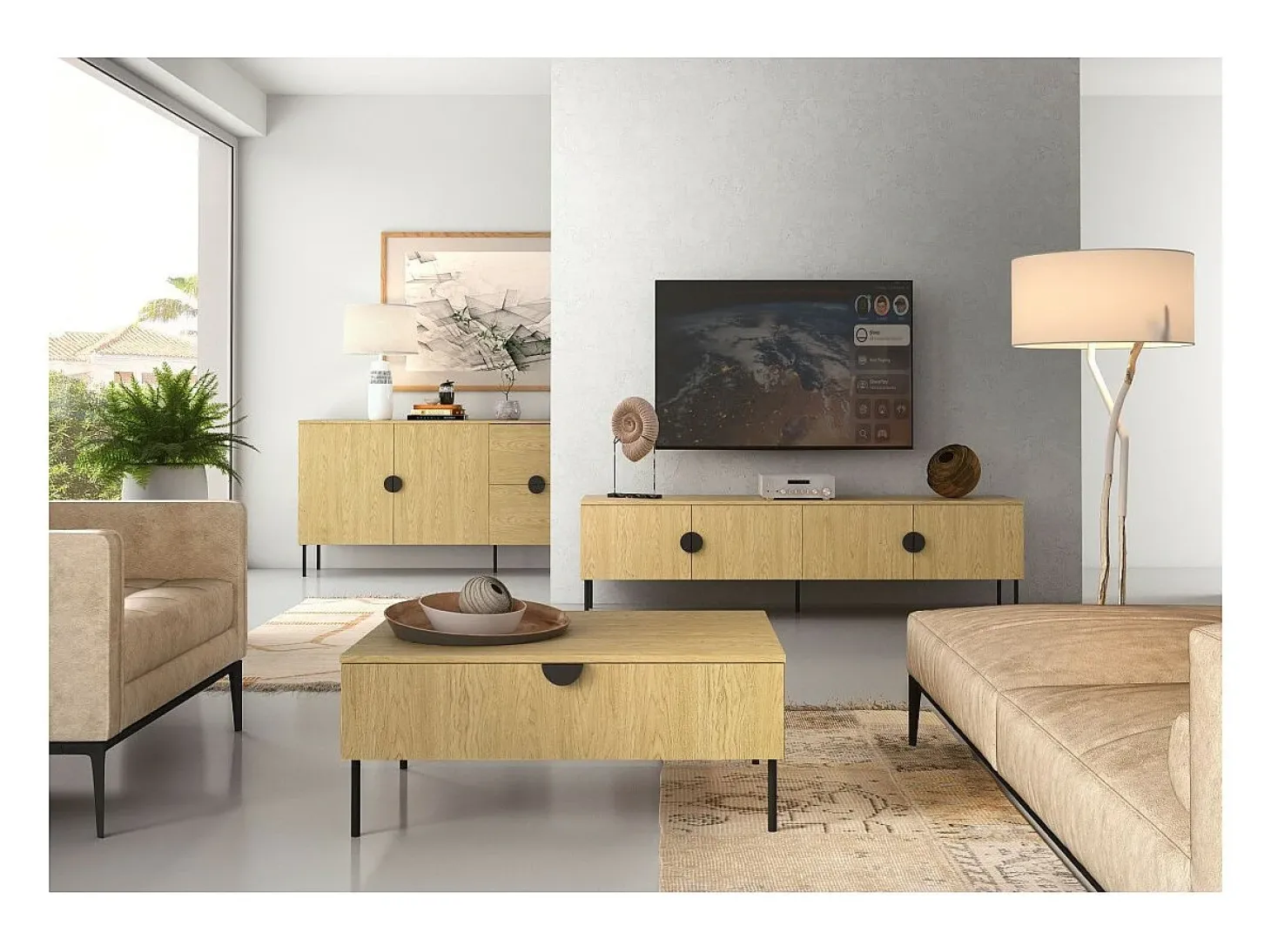 Table Basse - Couleur Chêne - Collection MONDO