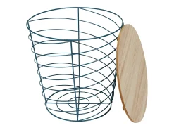 Table Filaire Bois Et Metal Cyclone Bleu M6 A1/m6