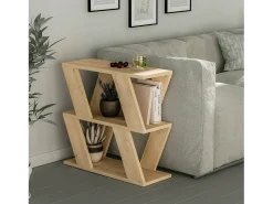 TaVôo de sala de estar Dpipiton, mesa de café, porta-revistas para sofá, prateleira para sala de estar, 60x22h57 cm, carvalho