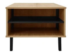 Tavolino da caffè 100 x 60 x 45 cm in legno colorato e design nero, tavolo da soggiorno con cassetto tavolino laterale
