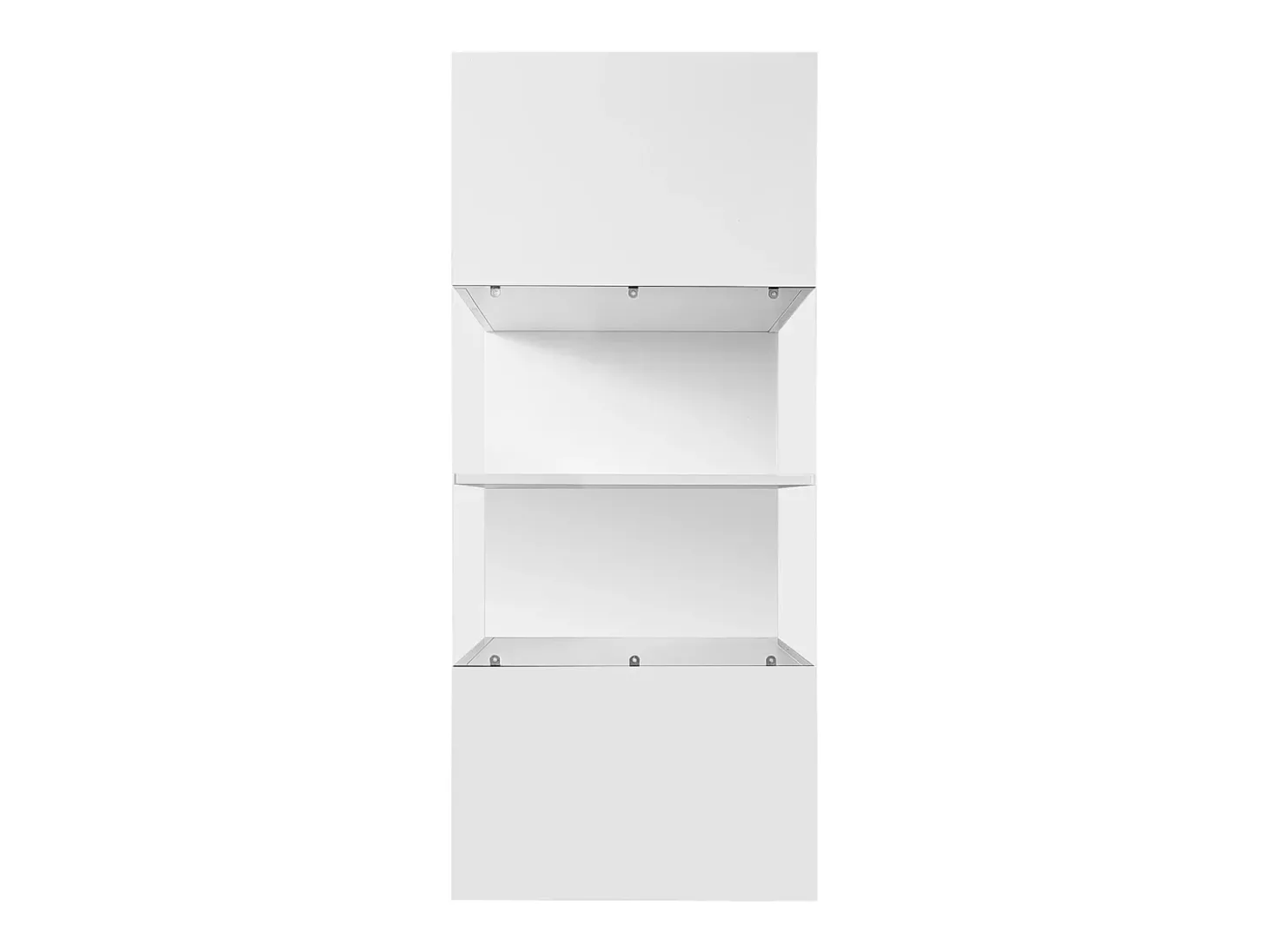 Tavolino da caffè moderno bianco con illuminazione a LED, piano del tavolo lucido, 120 x 50 x 38,5 cm