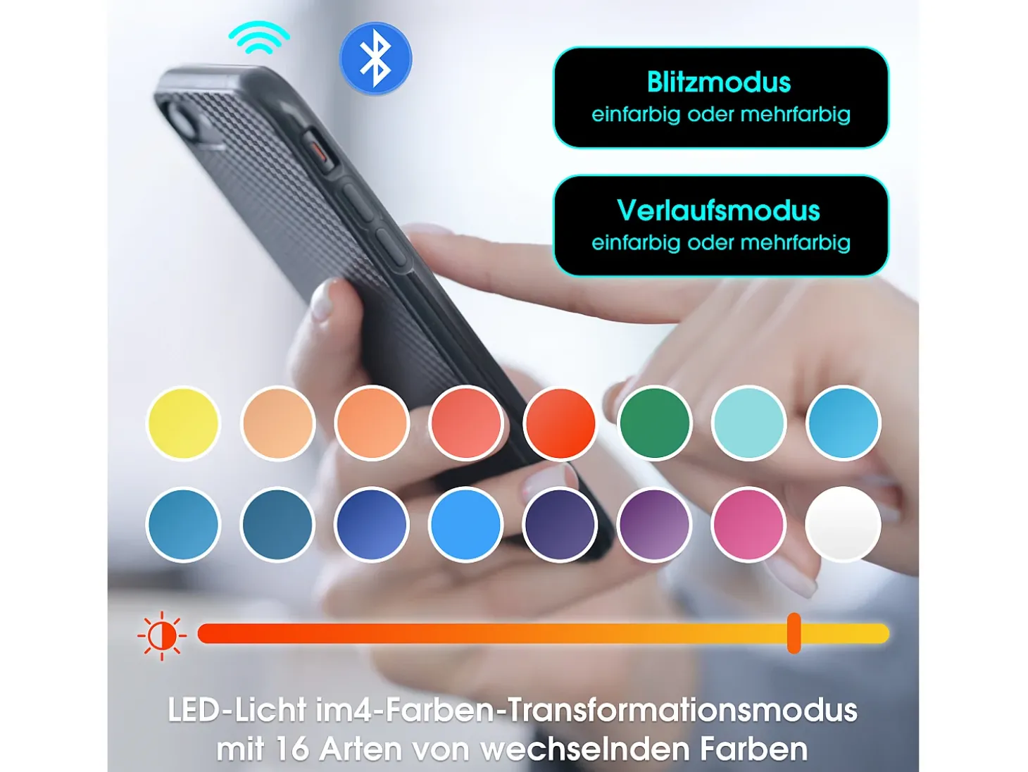 Tavolino da caffè moderno bianco con illuminazione a LED, piano del tavolo lucido, 120 x 50 x 38,5 cm