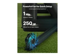 Tela de Projeção Inflável SucceBuy, Fabricada em Material 600D Durável, Incluindo Saco de Armazenamento Portátil, Formato 16:9, 409 x 160 x 272 cm