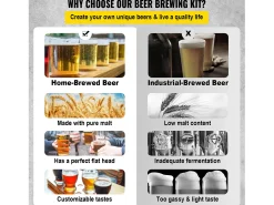 Tina de Mistura SucceBuy | Sistema de Mistura de Cerveja Todo-em-Um Pan com Bomba de Circulação 30 L