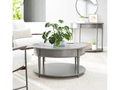 Tinto | Mesa de centro 90 cm em mármore / aço