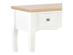 Toucador/mesa consola com 3 gavetas branco