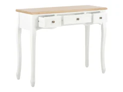 Toucador/mesa consola com 3 gavetas branco