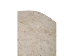 Trapézio - Mesa de centro (100 x 52 x 28h) em pedra fóssil bege