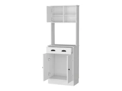 TUHOME Armário de Cozinha para Micro-ondas Powell com 3 Portas, Puxadores e Gaveta