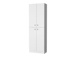 TUHOME Armário Despensa Cameron com 4 Portas e 5 Prateleiras Ocultas, Branco