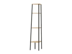 Unidade 4 prat. de canto 45,5x31,5x150 cm castanho-claro/preto PT929240