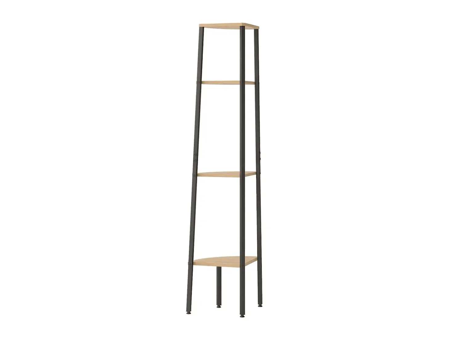 Unidade 4 prat. de canto 45,5x31,5x150 cm castanho-claro/preto PT929240