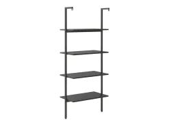 Unidade 4 prateleiras inclinada 64x35x152,5 cm preto