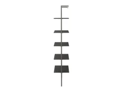 Unidade 5 prateleiras inclinada 64x35x185 cm preto PT683738