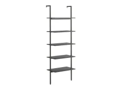 Unidade 5 prateleiras inclinada 64x35x185 cm preto PT683738
