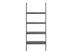 Unidade 4 prateleiras inclinada 64x35x152,5 cm preto PT737887