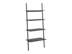 Unidade 4 prateleiras inclinada 64x34x150,5 cm preto PT339723