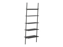 Unidade 5 prateleiras inclinada 64x34x185,5 cm preto PT256799