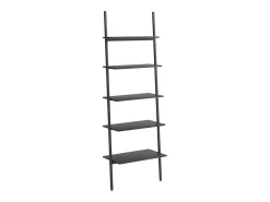 Unidade 5 prateleiras inclinada 64x34x185,5 cm preto PT256799
