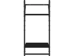 Unidade 2 prateleiras parede com barras 2 pcs 30x25x65 cm preto PT216817