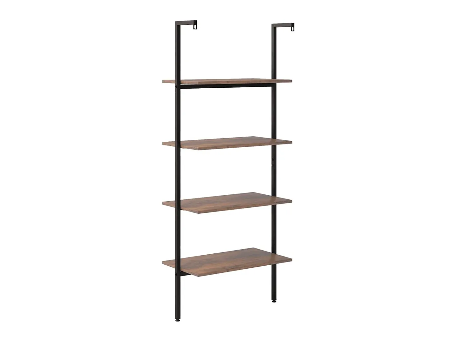 Unidade 4 prateleiras 64x35x152,5 cm castanho-escuro e preto PT124136
