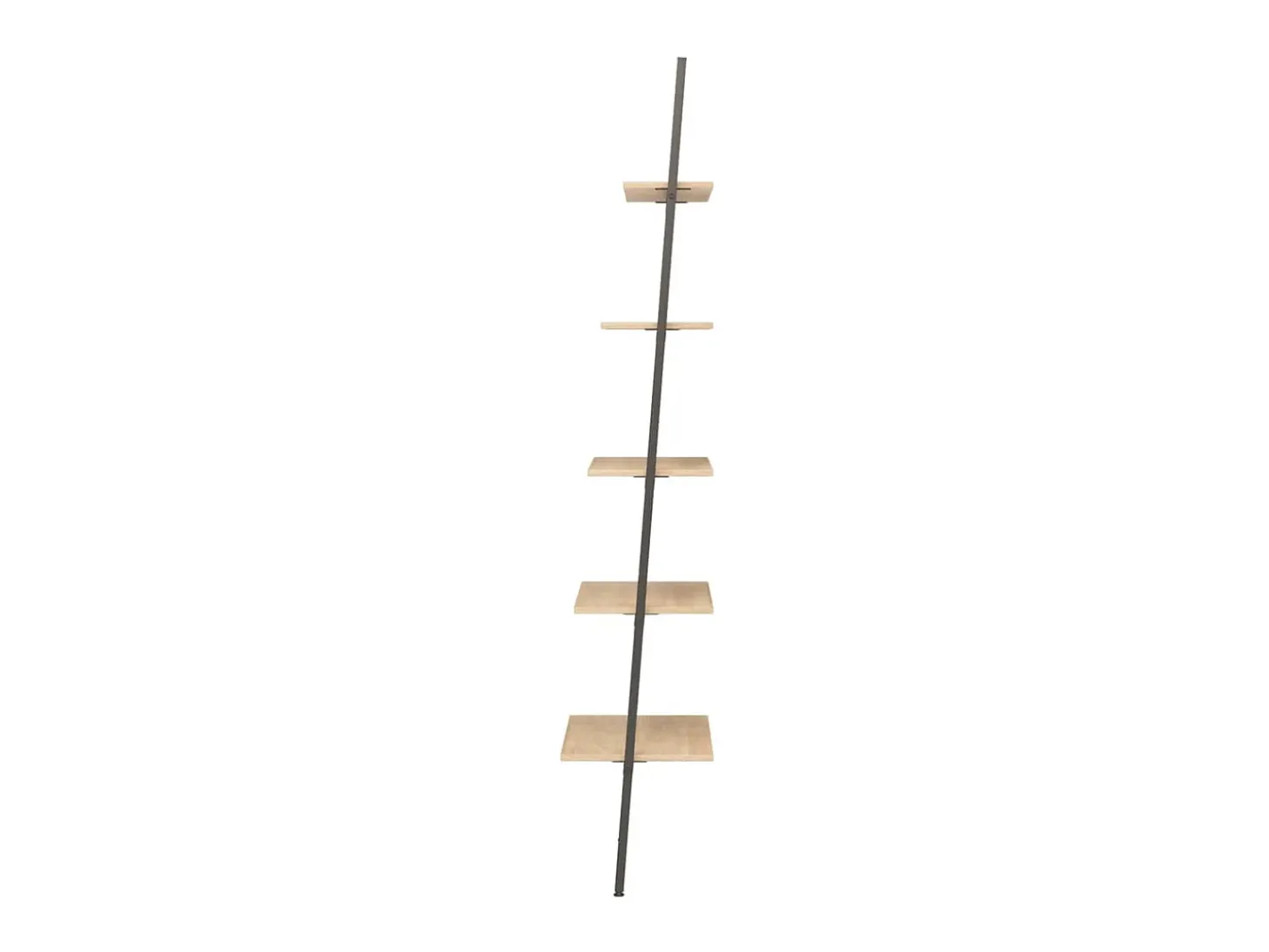 Unidade 5 prateleiras 64x34x185,5 cm castanho-claro e preto PT944139