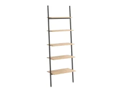 Unidade 5 prateleiras 64x34x185,5 cm castanho-claro e preto PT944139