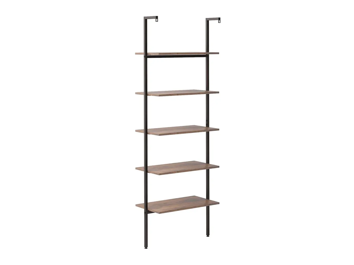 Unidade 5 prateleiras 64x35x185 cm castanho-escuro e preto PT507807