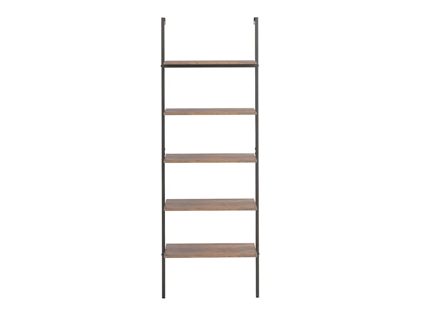 Unidade 5 prateleiras 64x35x185 cm castanho-escuro e preto PT507807