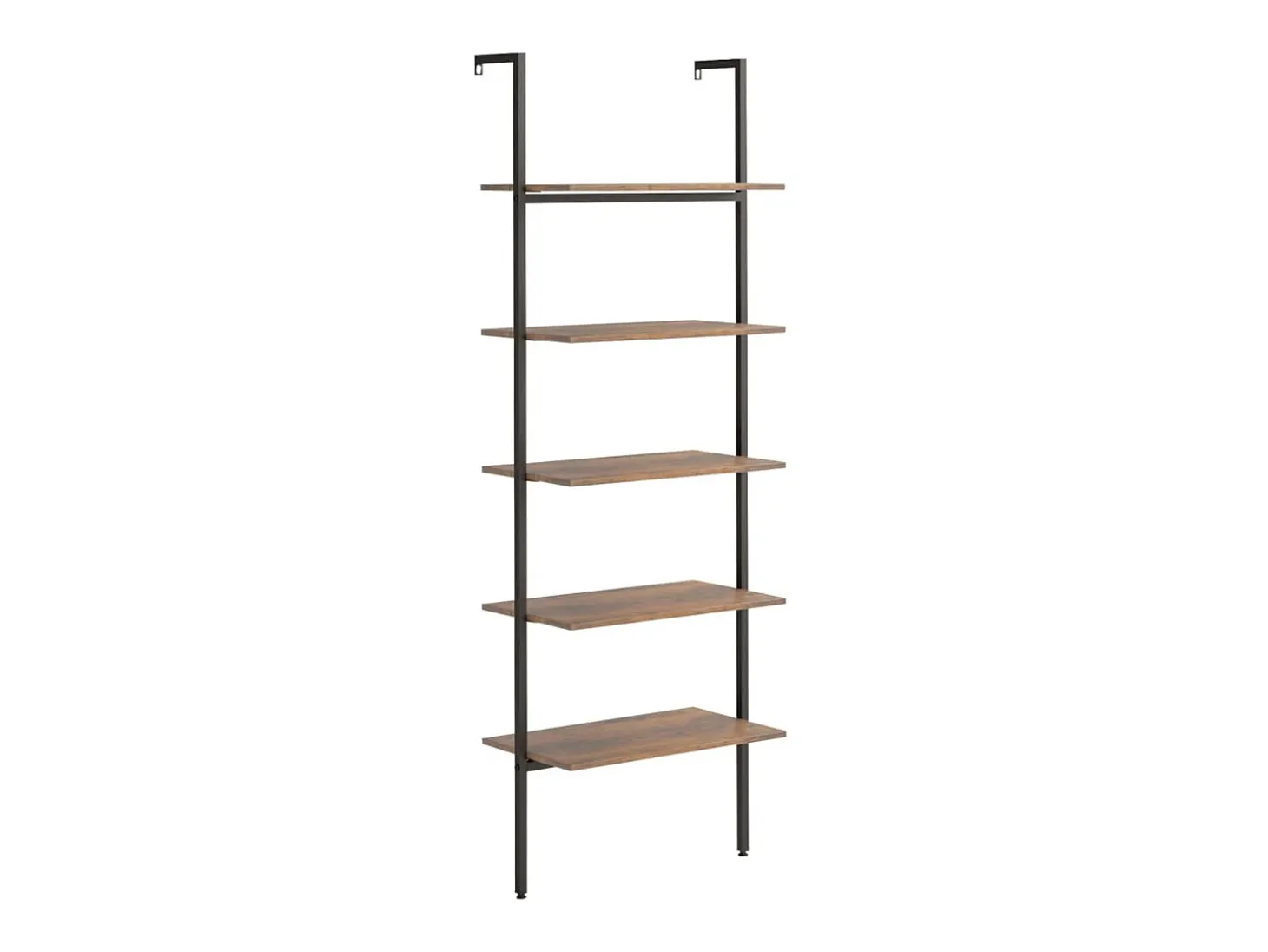 Unidade 5 prateleiras 64x35x185 cm castanho-escuro e preto PT507807