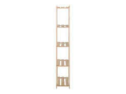Unidade arrumação 5 prateleiras 80x28,5x170 cm pinho maciço PT654718