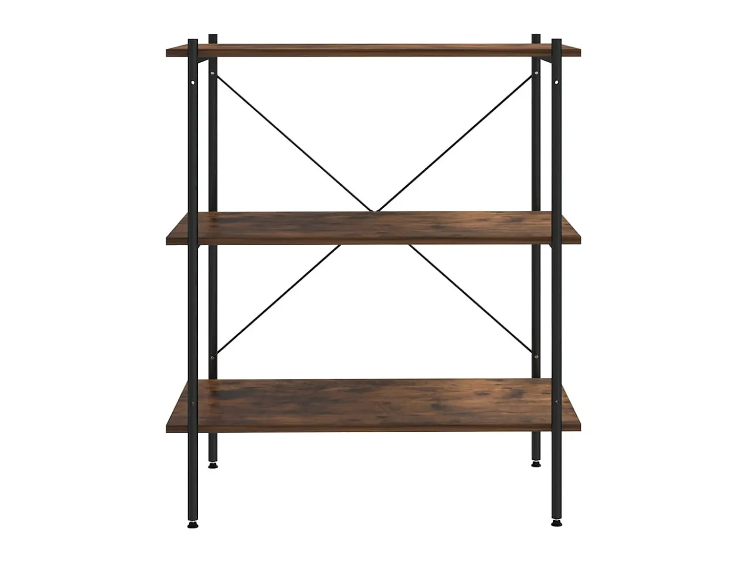 Unidade com 3 prateleiras 80x40x92 cm preto/natural PT248539