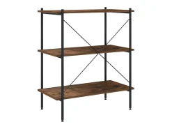 Unidade com 3 prateleiras 80x40x92 cm preto/natural PT248539