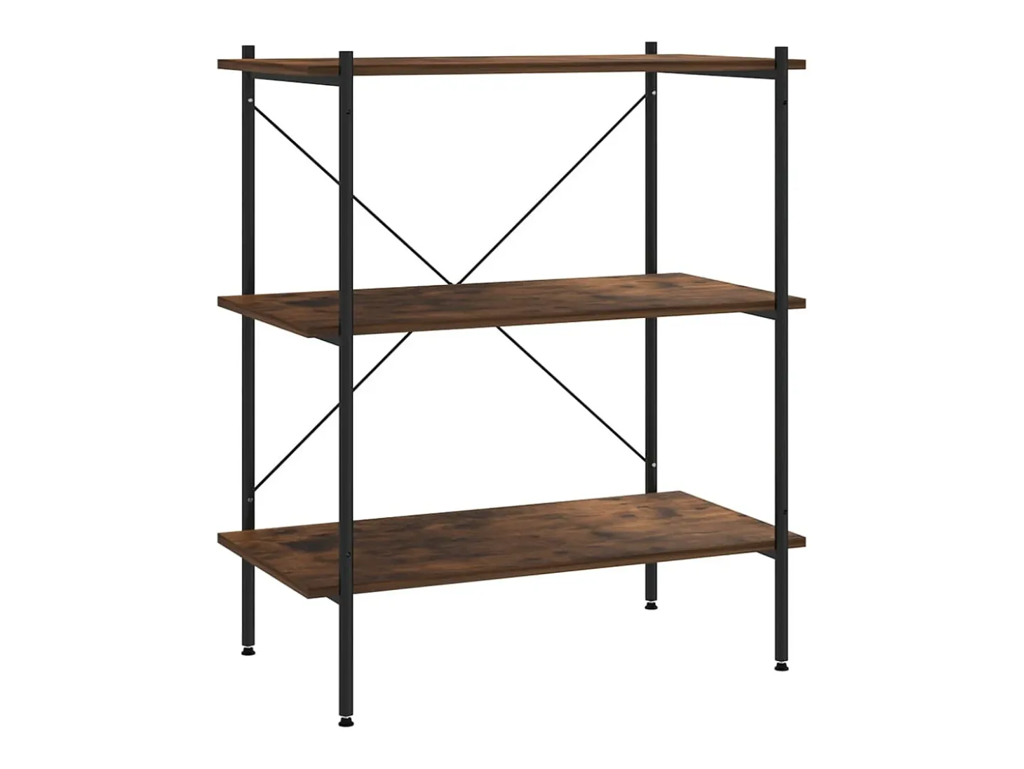 Unidade com 3 prateleiras 80x40x92 cm preto/natural PT248539